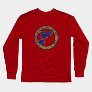 Retro Kansas City Blues Hockey Club Long Sleeve T-Shirt